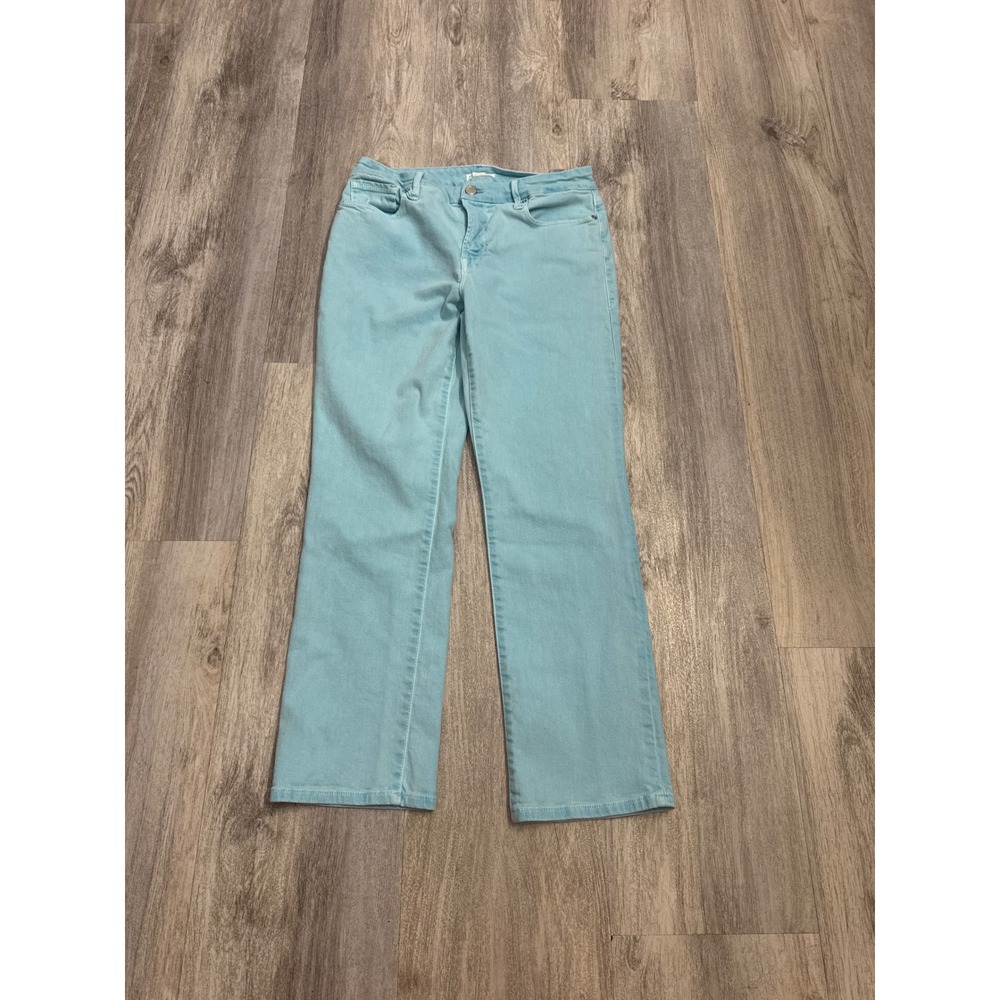 Good American Good Straight Mineral Light Blue Teal High Jeans Size 6 Women's